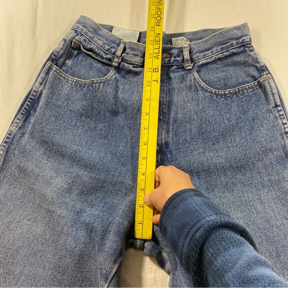 Bill Blass Jeans Woman’s 10 High Rise Vintage Tapered leg Blue Denim Jeans Zip - Picture 5 of 11